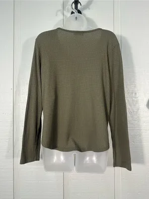 Altard State Green Waffle Top Size Large EUC thumbnail 6