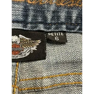 Harley Davidson jeans boot medium wash size 6 petite (4975) Blue thumbnail 7