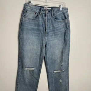 Aritzia Denim Forum The Joni High‎ Rise Loose Distressed Slouchy Size 29 x 29 thumbnail 4