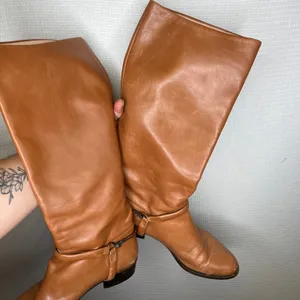 Emme Uno Vero Cuoio Italian Cognac Brown Leather Equestrian Riding Boots Women 8 thumbnail 6