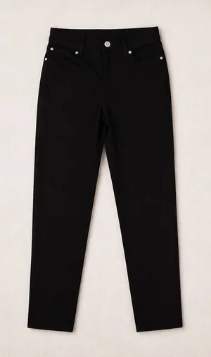 JM Collection Petite Black Stretch Pants Women Size 6P Straight Leg Ankle Work P thumbnail 1