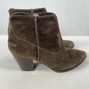 Frye Renee Seam Suede Short Boot in Brown‎ Size 10 thumbnail 10
