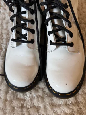 Dr. Martens 1460 Boots White Leather Lace-Up thumbnail 4