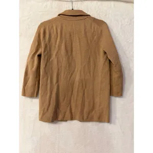 J. Crew Sweater Blazer Womens Camel Tan Merino Wool Blend Cardigan J0244 thumbnail 8