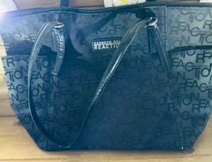 Kenneth Cole REACTION PRECISION BLACK SIGNATURE SHOPPER TOTE BAG PURSE thumbnail 2