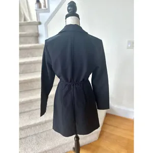 Abercrombie Black Wrap Waist Cut Out Mini Suit Dress thumbnail 3