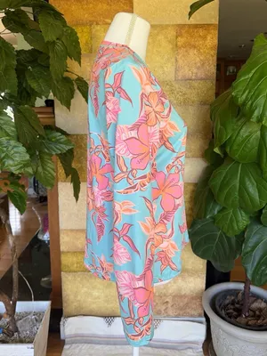 NEW Roxy Women’s UPF 50 Sun Protection Rash Guard Floral Long Sleeve Swim Tee thumbnail 5