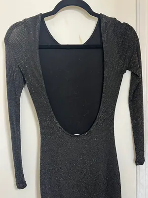 Sparkly Black Mini Dress thumbnail 6