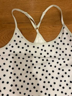 Max Studio Performance Sport Polka Dot Scoop Neck Beige/Black athletic Dress thumbnail 8