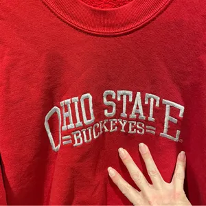 Vintage 80s-90s Jerzees red Ohio State Buckeyes embroidered logo sweatshirt thumbnail 5