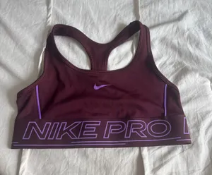 Purple/Burgendy Nike Pro Sports Bra thumbnail 1