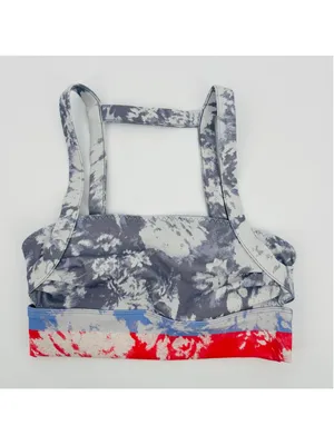 FP Movement Free People Wave Rider Sports Bra Size S Gray Blue Coral thumbnail 2