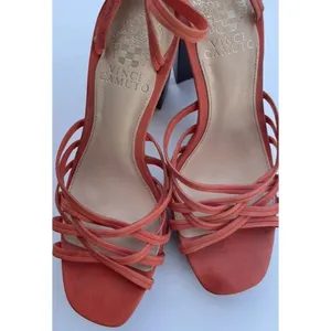 Vince Camuto Women’s Size 7 Multi Ties Strap Woven Platform heels ORANGE thumbnail 4