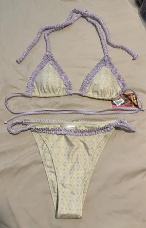 Strawberry Milk Mob Limoncello Bikini Set Medium Top/Large Bottom Purple thumbnail 4