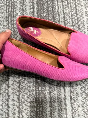 Clarks Artisan Pink Tige De Cuir Loafers Suede Flats size 6M thumbnail 3