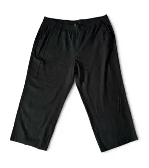 Old Navy black wide leg pants with elastic waistband thumbnail 1