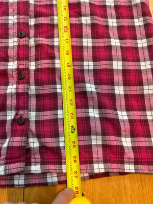 L.L.‎ Bean Womens Large Fleece Lined Flannel Shirt Jacket Plaid Red White 285013 thumbnail 10