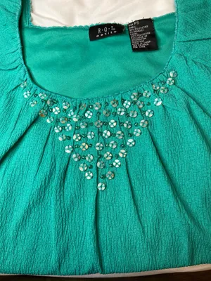 R.Q.T Petite blouse size: PS Green thumbnail 7