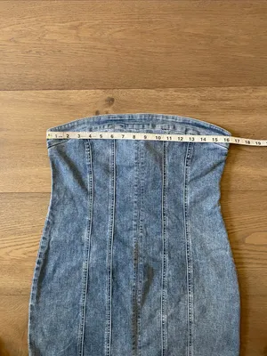 Princess Polly Houser Denim Strapless Mini Dress Women’s Size 10 US NWT thumbnail 10