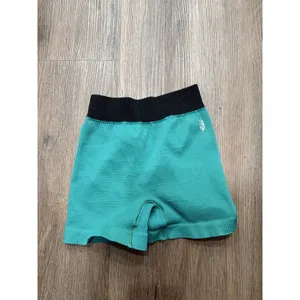 Free People women's‎ Ribbed Athletic Shorts Black Waistband & Green Body XS thumbnail 2