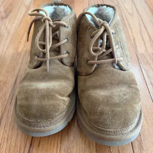 UGG Neumel Chestnut‎ Suede Lace Up Ankle Boots Women 9 thumbnail 1