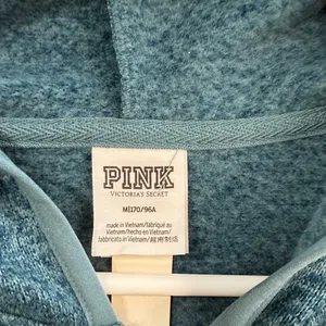 PINK Victoria's Secret Teal Zip-Up Sweater thumbnail 3