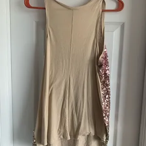 Express Ombré Pink to Gold Sequin Sleeveless Tank Top Size Medium thumbnail 3