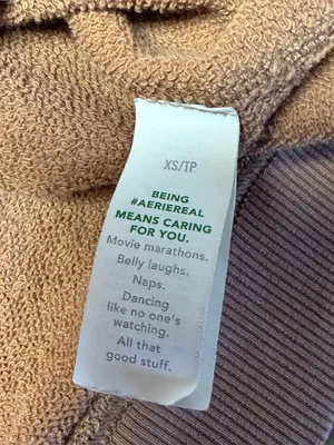 Aerie Oversized Slouchy Grunge Sweatshirt Brown Women's XS thumbnail 6