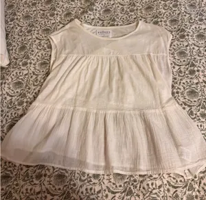Velvet by Graham & Spencer White Gauzy Sleeveless Top thumbnail 1
