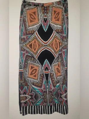 Maeve Anthropologie Moorea Geometric Aztec Column Maxi Skirt Large Boho thumbnail 3