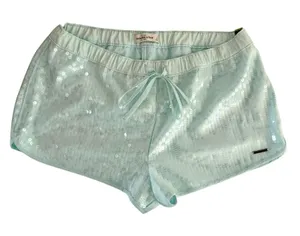 Abercrombie & Fitch Mint Green Sequin Shorts NWT 2" Inseam Kidcore Mermaid thumbnail 1