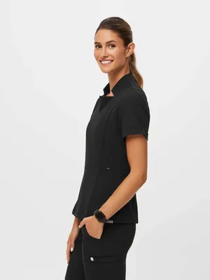 Like New Black Figs Inala Scrub Top XS Women thumbnail 3