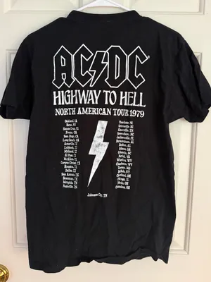 AC/DC Black Graphic Band T-Shirt thumbnail 3
