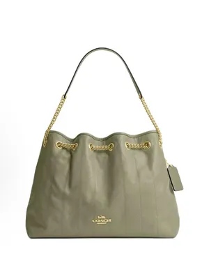 nwt coach Evelyn Shoulder Bag With Quilting gold/pistacho，cdr00 thumbnail 8