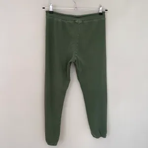 Vintage Terry Cotton Pull On Drawstring Sweatpant Joggers Green thumbnail 6