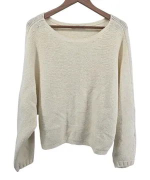 Abercrombie & Fitch Sweater Womens S/M Dolman Sleeve Cream Textured Knit EUC thumbnail 1