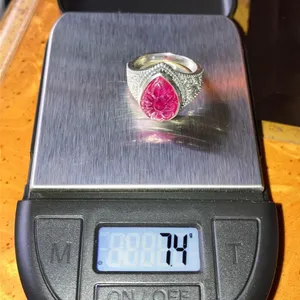 Natural Ruby Sterling Silver Artistic Ring Size 7 Red thumbnail 8