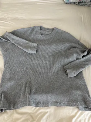 Vintage waffle knit tee Gray Size L thumbnail 2