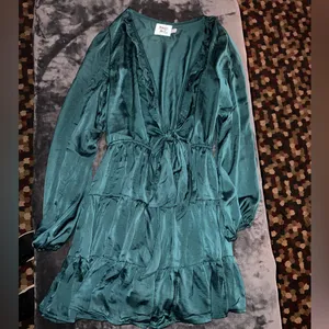 Princess Polly Randi Mini Dress in Teal Size 6 thumbnail 8