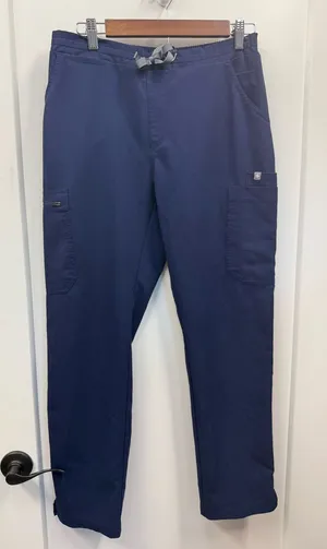 Figs‎ Yola High-Rise Slim Scrub Pant Navy Blue Drawstring Medical Medium TW2000R thumbnail 1
