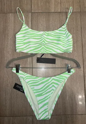 Triangl Swim - Neon Green Mica Zebra Bikini thumbnail 1