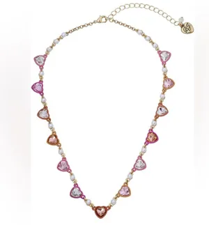 NWT Betsey Johnson Heart Station Necklace thumbnail 4
