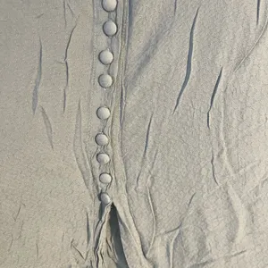 Cute front buttons slit light flowing boho festival Blue Maxi Skirt thumbnail 3
