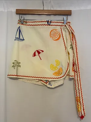 Emily Skort Set Top and Skort Citrus Fruit Beach Umbrella Print size Small NWT thumbnail 6