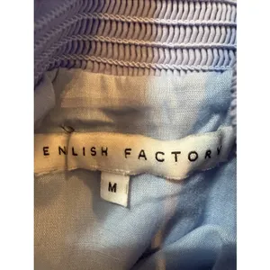 ENGLISH FACTORY Blue Colorblock Tiered Cotton Midi Dress Sz Medium thumbnail 7