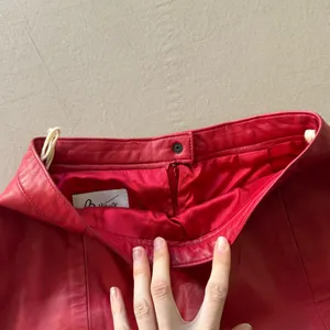 Vintage Red Leather Pencil Skirt thumbnail 6