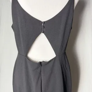 Lulus Black Mermaid Spaghetti Strap Peek-A-Boo Back Detail Full Gown Black XL thumbnail 5