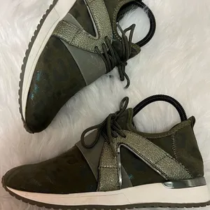 TopModa Green Leopard Print Sneakers‎ Size 7.5 Bin 22 thumbnail 11