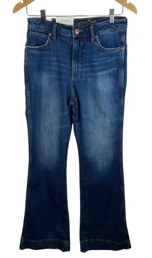Wrangler Retro Jeans Womens 27x32‎ High Rise Trouser Flared Medium Wash Cowboy thumbnail 1