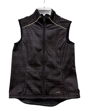 Kerrits Womens Black Plaid Softshell Fleece Lined Equestrian Riding Vest Size M thumbnail 1